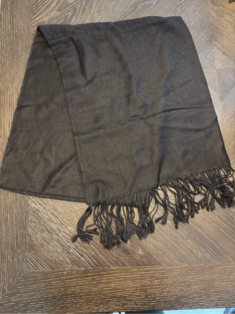 pashmina Black Fringed Pashmina Scarf